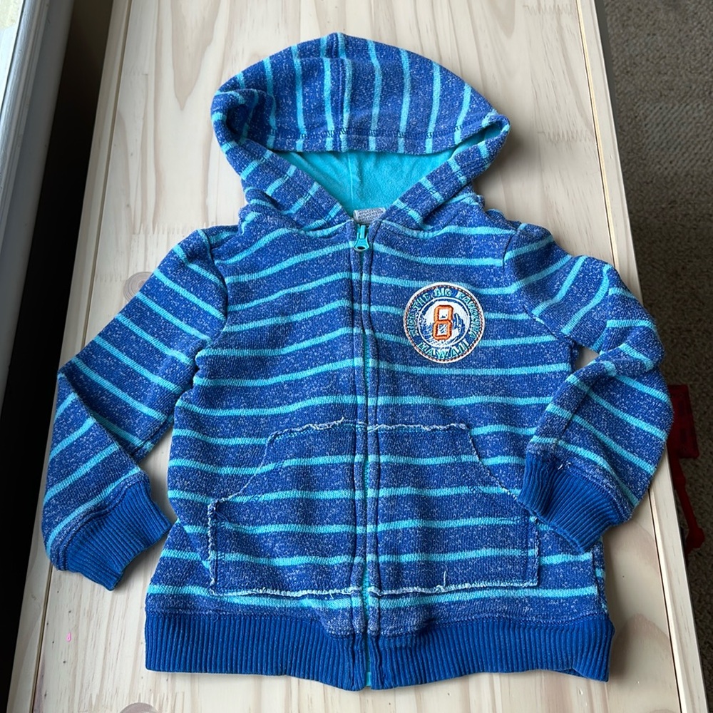 Kids Striped Zip-up Hoodie